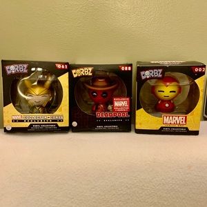 Funko Dorbz set - Loki 61, Iron Man 2, Deadpool 88